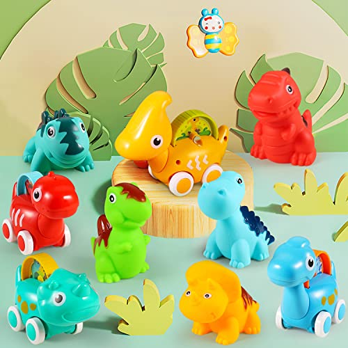9 PCS Dinosaur Car Toys with Playmat/Storage Bag|1st Birthday Gifts for Toddler Toys Age 1-2|Baby Toys for 1 2 3 Year Old Boy|1 2 Year Old Boy Birthday Gift for Infant Toddlers